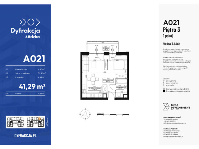 Mieszkanie w inwestycji Dyfrakcja Łódzka, symbol A021 » nportal.pl