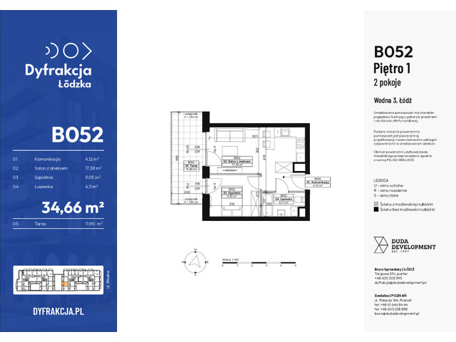 Mieszkanie w inwestycji Dyfrakcja Łódzka, symbol B052 » nportal.pl