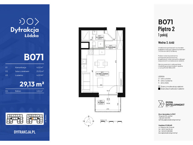 Mieszkanie w inwestycji Dyfrakcja Łódzka, symbol B071 » nportal.pl