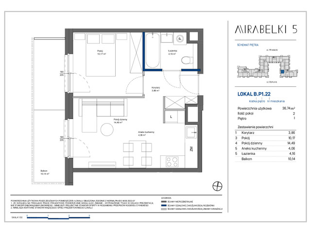 Mieszkanie w inwestycji Mirabelki 5, symbol B.P1.22 » nportal.pl