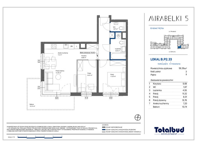 Mieszkanie w inwestycji Mirabelki 5, symbol B.P2.33 » nportal.pl