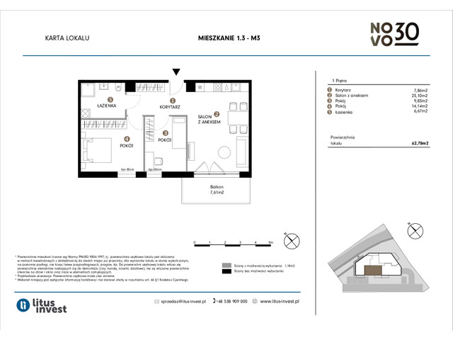 Mieszkanie w inwestycji NOVO 30, symbol 1.3-M3 » nportal.pl