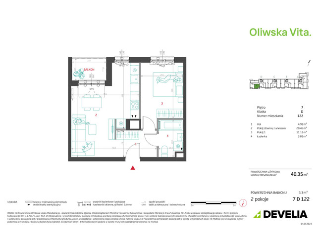 Mieszkanie w inwestycji Oliwska Vita, symbol 7D122 » nportal.pl