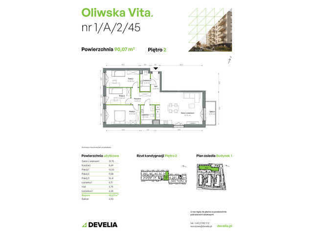 Mieszkanie w inwestycji Oliwska Vita, symbol 1/A/2/45 » nportal.pl