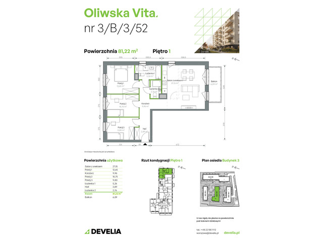 Mieszkanie w inwestycji Oliwska Vita, symbol 3/B/3/52 » nportal.pl