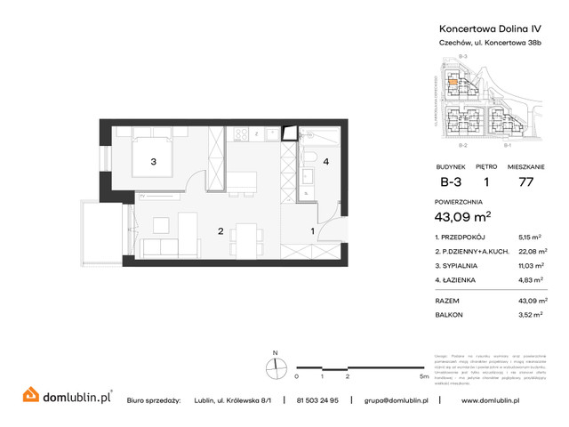 Mieszkanie w inwestycji KONCERTOWA DOLINA, symbol 77 » nportal.pl