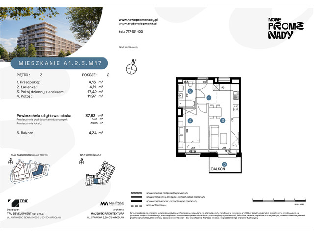 Mieszkanie w inwestycji Nowe Promenady, symbol A1-A1.2.3.M17 » nportal.pl