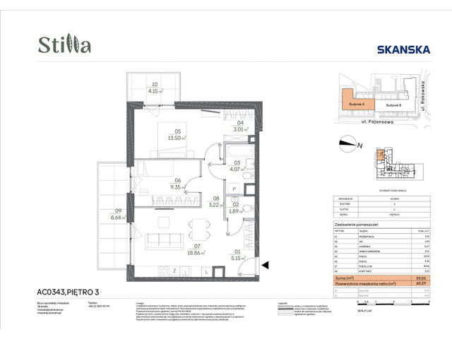 Mieszkanie w inwestycji Stilla, symbol AC0343 » nportal.pl