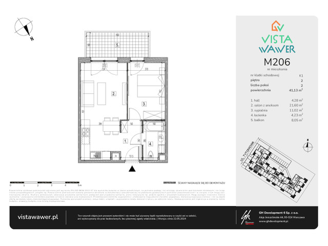 Mieszkanie w inwestycji Vista Wawer, symbol M206 » nportal.pl