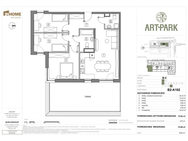 Mieszkanie w inwestycji Art Park, budynek Rezerwacja, symbol B2.A102 » nportal.pl