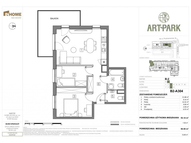 Mieszkanie w inwestycji Art Park, symbol B2.A304 » nportal.pl