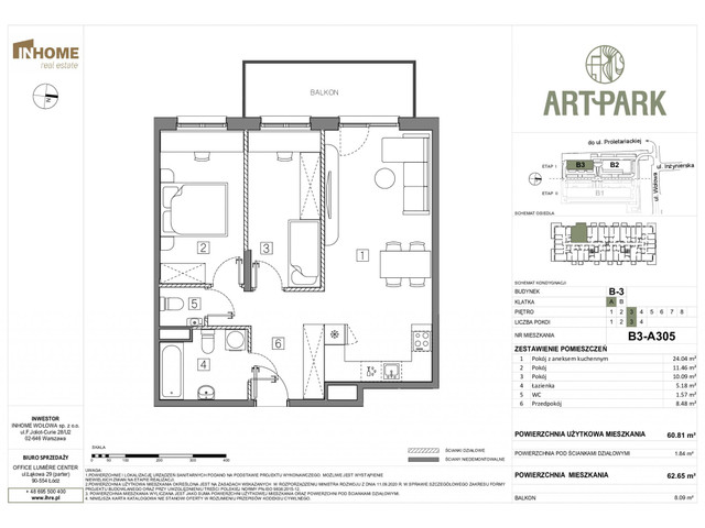 Mieszkanie w inwestycji Art Park, symbol B3.A305 » nportal.pl