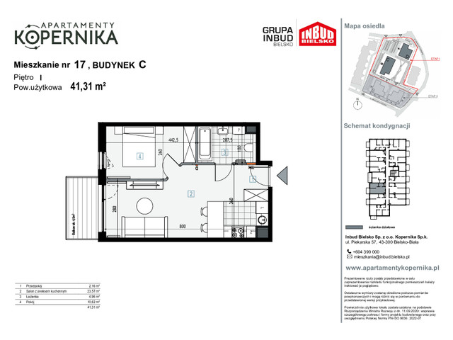 Mieszkanie w inwestycji APARTAMENTY KOPERNIKA, symbol M.17.C » nportal.pl