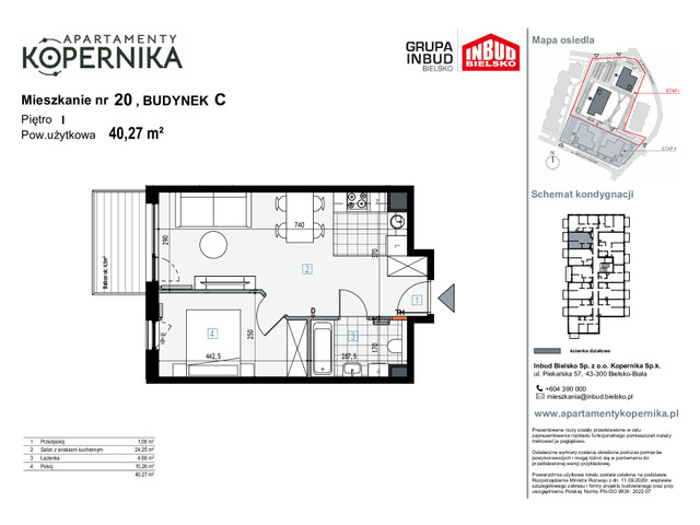 Mieszkanie w inwestycji APARTAMENTY KOPERNIKA, symbol M.20.C » nportal.pl