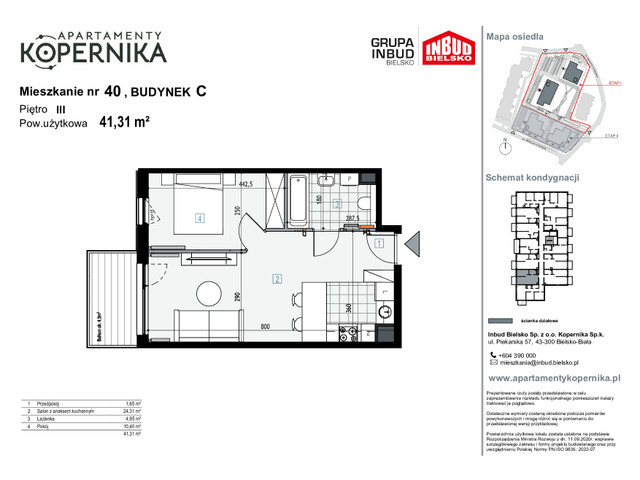 Mieszkanie w inwestycji APARTAMENTY KOPERNIKA, symbol M.40.C » nportal.pl