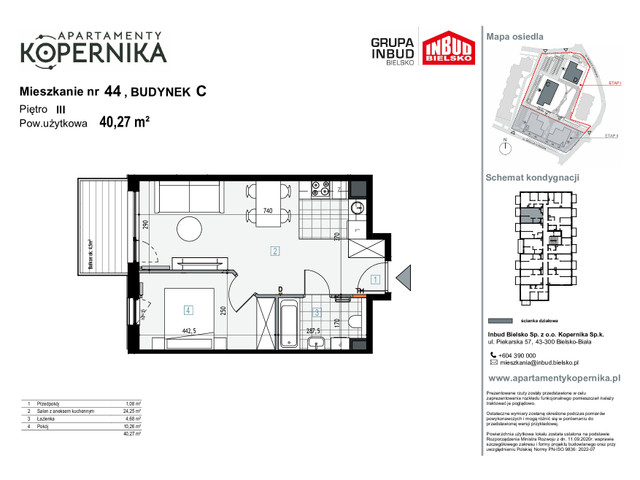 Mieszkanie w inwestycji APARTAMENTY KOPERNIKA, symbol M.44.C » nportal.pl