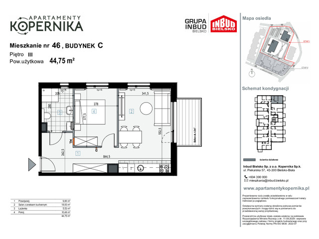 Mieszkanie w inwestycji APARTAMENTY KOPERNIKA, symbol M.46.C » nportal.pl