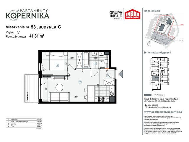 Mieszkanie w inwestycji APARTAMENTY KOPERNIKA, symbol M.53.C » nportal.pl