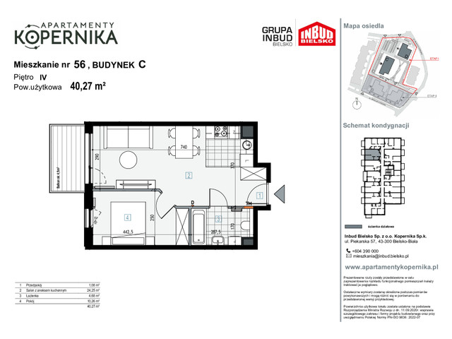 Mieszkanie w inwestycji APARTAMENTY KOPERNIKA, symbol M.56.C » nportal.pl