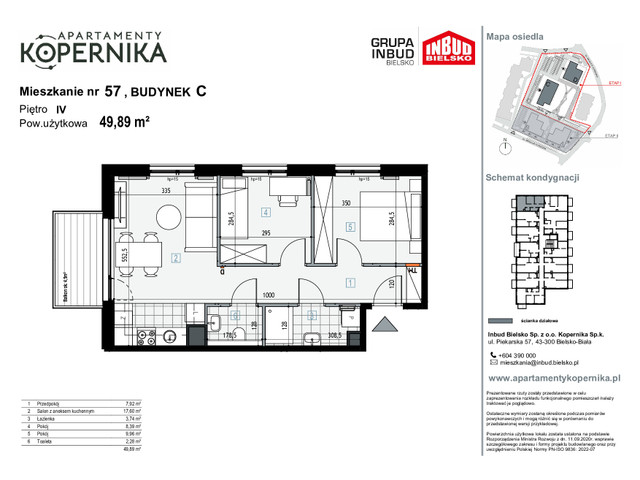 Mieszkanie w inwestycji APARTAMENTY KOPERNIKA, symbol M.57.C » nportal.pl