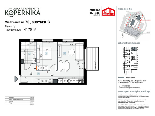 Mieszkanie w inwestycji APARTAMENTY KOPERNIKA, symbol M.70.C » nportal.pl