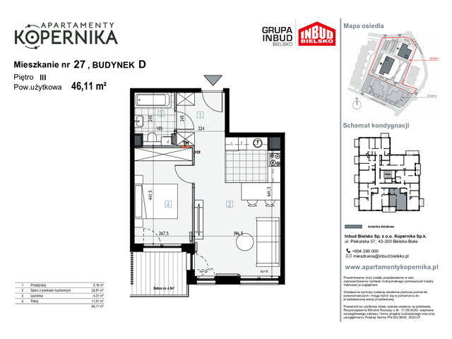 Mieszkanie w inwestycji APARTAMENTY KOPERNIKA, symbol M.27.D » nportal.pl