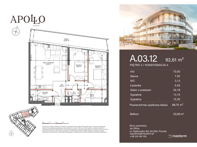 Mieszkanie w inwestycji Apollo Residence, symbol A.3.12 » nportal.pl