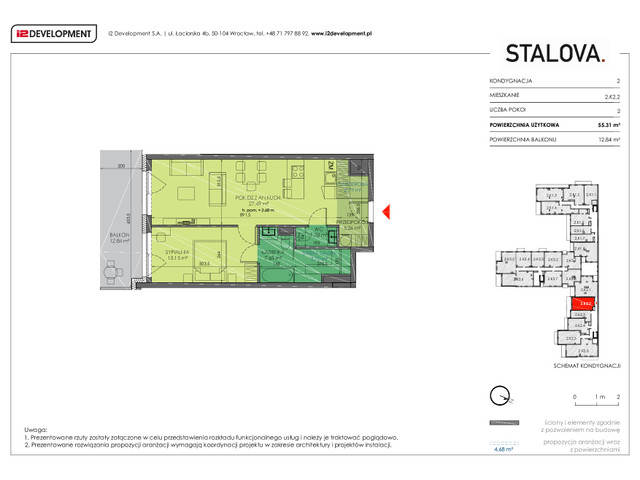 Mieszkanie w inwestycji Stalova, symbol 2.K2.2 » nportal.pl