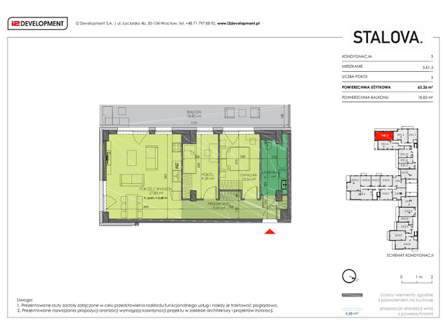 Mieszkanie w inwestycji Stalova, symbol 3.K1.3 » nportal.pl