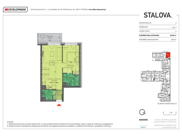 Mieszkanie w inwestycji Stalova, symbol 5.K1.1 » nportal.pl