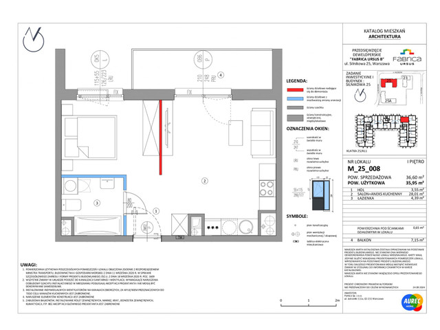 Mieszkanie w inwestycji Fabrica Ursus - etap B1, symbol M_25_008 » nportal.pl