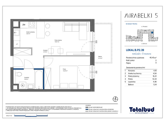 Mieszkanie w inwestycji Mirabelki 5, symbol B.P2.39 » nportal.pl