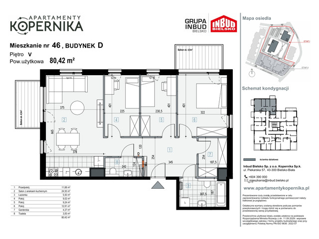 Mieszkanie w inwestycji APARTAMENTY KOPERNIKA, symbol M.46.D » nportal.pl