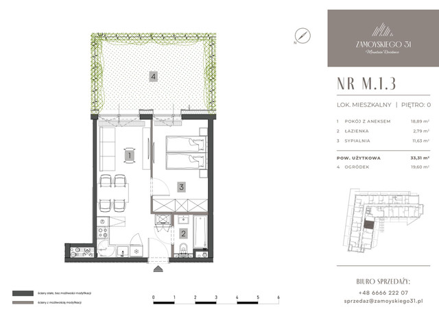 Mieszkanie w inwestycji Zamoyskiego 31, symbol M.1.3 » nportal.pl