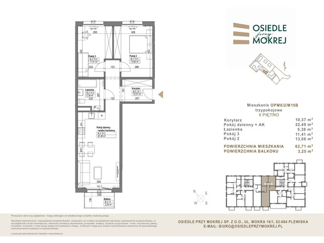 Mieszkanie w inwestycji Osiedle przy Mokrej, symbol OPM6/2/M15B » nportal.pl