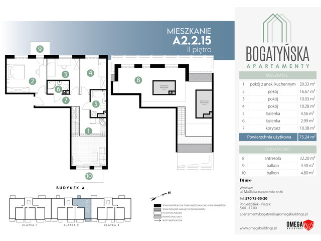 Mieszkanie w inwestycji Bogatyńska Apartamenty, symbol A-A2.2.15 » nportal.pl