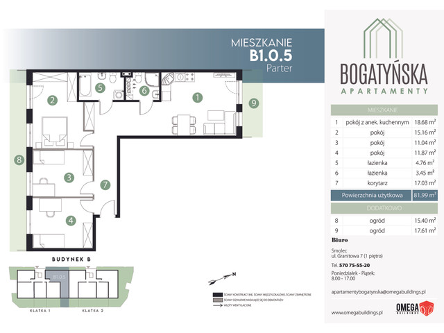 Mieszkanie w inwestycji Bogatyńska Apartamenty, symbol B-B1.0.5 » nportal.pl