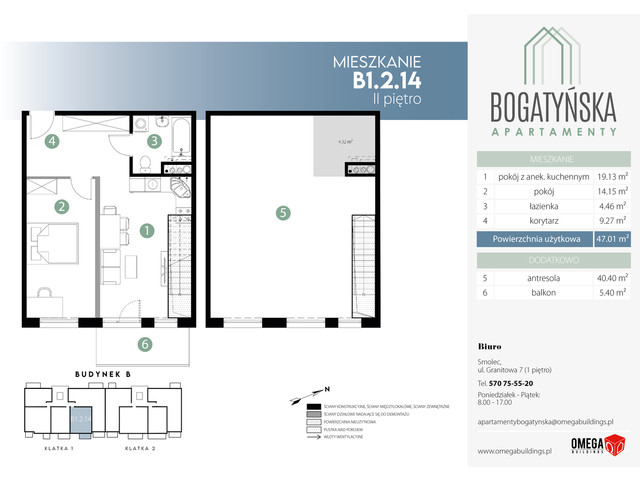 Mieszkanie w inwestycji Bogatyńska Apartamenty, symbol B-B1.2.14 » nportal.pl