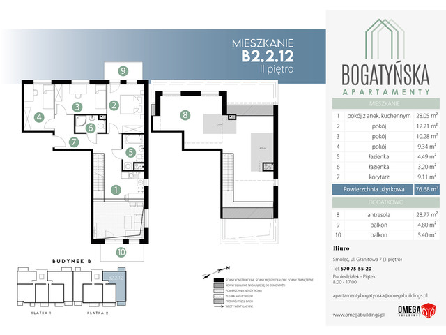 Mieszkanie w inwestycji Bogatyńska Apartamenty, symbol B-B2.2.12 » nportal.pl