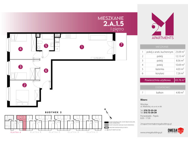 Mieszkanie w inwestycji 2M Apartments, symbol 2-2.A.1.5 » nportal.pl