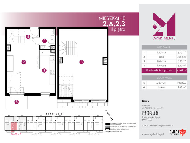 Mieszkanie w inwestycji 2M Apartments, symbol 2-2.A.2.3 » nportal.pl