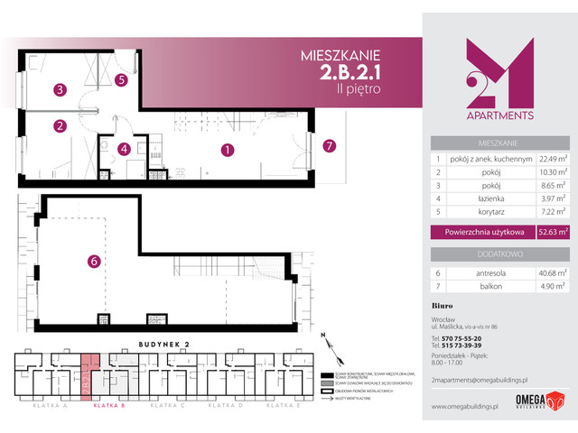 Mieszkanie w inwestycji 2M Apartments, symbol 2-2.B.2.1 » nportal.pl