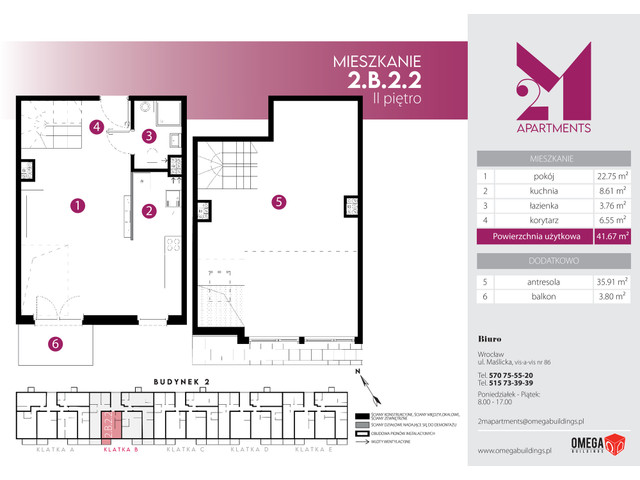 Mieszkanie w inwestycji 2M Apartments, symbol 2-2.B.2.2 » nportal.pl