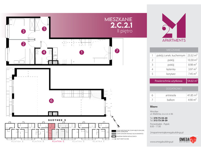 Mieszkanie w inwestycji 2M Apartments, symbol 2-2.C.2.1 » nportal.pl