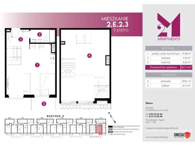 Mieszkanie w inwestycji 2M Apartments, symbol 2-2.E.2.3 » nportal.pl