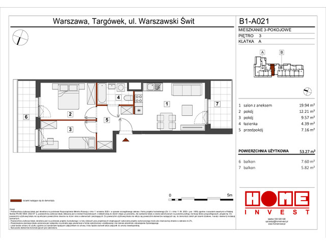 Mieszkanie w inwestycji Warszawski Świt VIII, symbol B1_A021 » nportal.pl