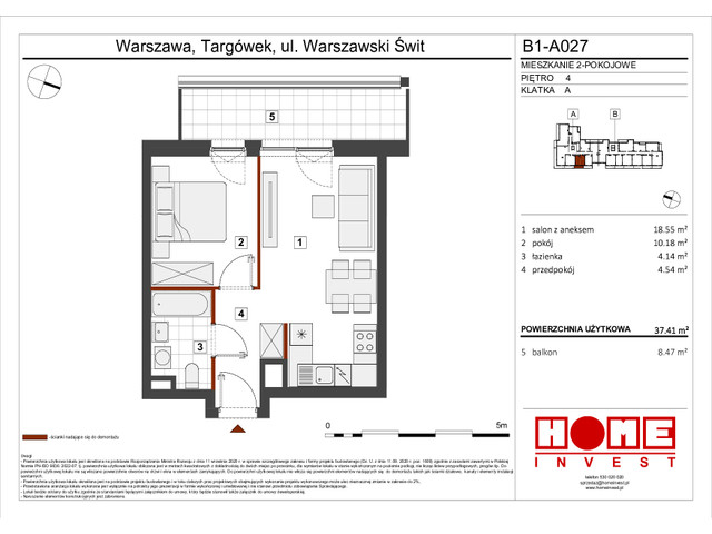 Mieszkanie w inwestycji Warszawski Świt VIII, symbol B1_A027 » nportal.pl