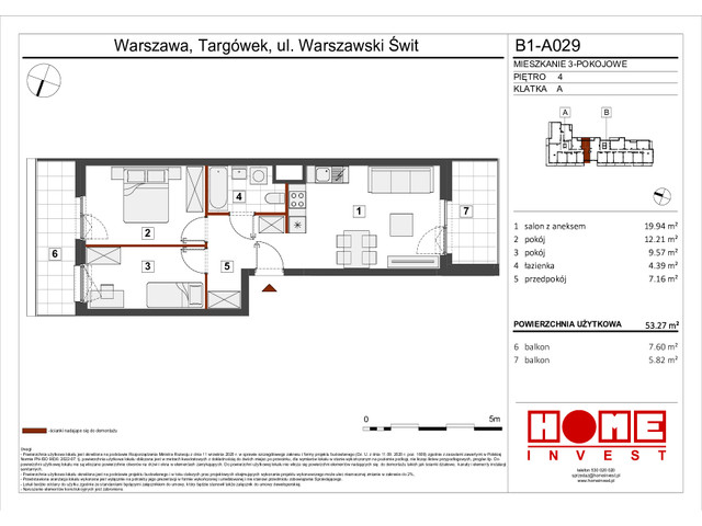 Mieszkanie w inwestycji Warszawski Świt VIII, symbol B1_A029 » nportal.pl