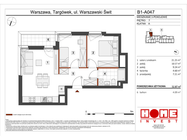 Mieszkanie w inwestycji Warszawski Świt VIII, symbol B1_A047 » nportal.pl