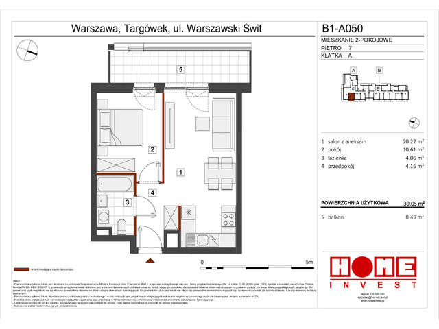 Mieszkanie w inwestycji Warszawski Świt VIII, symbol B1_A050 » nportal.pl